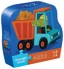 Puzzles: Construction Croc Puzzle 12pc - Crocodile Creek