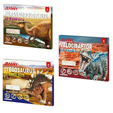 Collage: 3D Wooden Dinosaur Puzzle - Jeanny