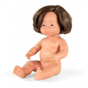 Caucasian Down Syndrome Girl 38cm - Miniland Doll