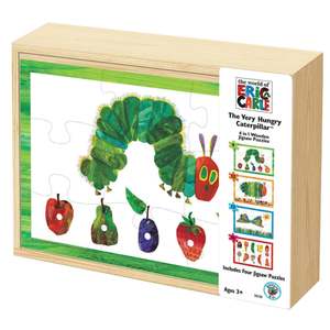 The Very Hungry Caterpillar 4 in 1 Wooden Puzzles - Eric Carle