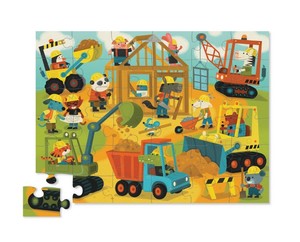 Puzzles: Busy Builders Shaped Box Puzzle 36pc - Crocodile Creek