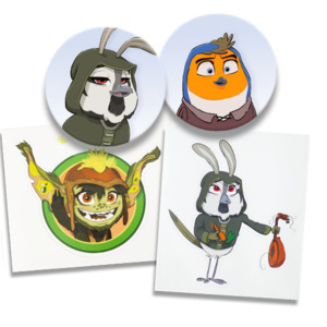 Sticker Button Badge Combo: Pinewild Pathfinder Pack