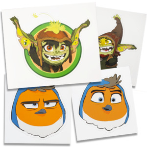 Sticker Button Badge Combo: Metagob Mischief Manifest