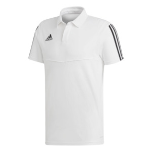 Adidas Polos: Adidas Tiro Co Polo - White / Black - Adult