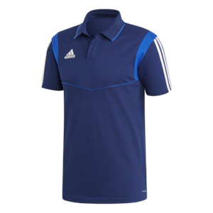 Adidas Polos: Adidas Tiro Co Polo - Dark Blue / Bold Blue / White - Adult