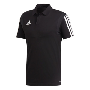 Adidas Polos: Adidas Tiro Co Polo - Black / White - Adult