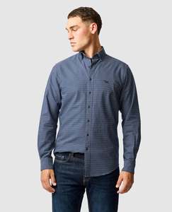 Corporate Apparel: Rodd and Gunn Check Oxford 5 Sports Fit Shirt - Midnight