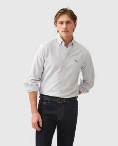 Rodd and Gunn Oxford Stripe Sports Fit Shirt - Horizon