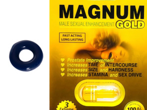 Small Cock Ring & Magnum Gold Bundle