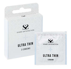 Share Satisfaction 3 Pack Condoms Ultra Slim