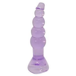 Ribbed Fantasy Purple Butt Plug