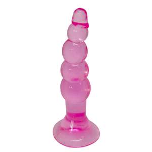Ribbed Fantasy Pink Butt Plug