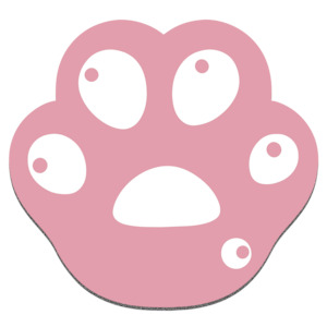 MOUSE PAD: PAW PRINT MOUSE MAT - PINK