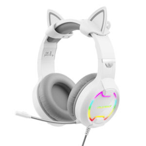 PLAYMAX CAT EAR HEADSET - WHITE