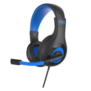 Headsets: PLAYMAX MX1 UNIVERSAL HEADSET - BLUE