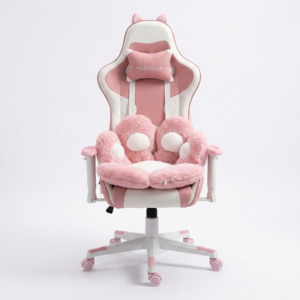 Playmax Studio Cat Gaming Chair Pink/white