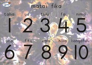 Products: Numbers Poster Tongan - Play‘n’Learn – Educational Resources