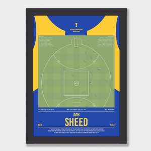 Frontpage: Dom Sheed's centimetre perfect goal to win the Grand Final!