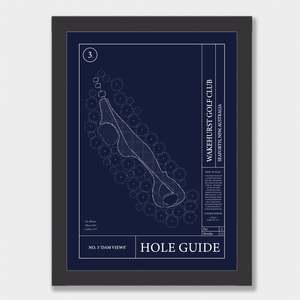 Golf Prints: No.3 - Wakehurst Golf Club Hole Guide
