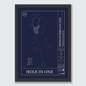 Golf Prints: 'Hole In One' Custom Golf Print