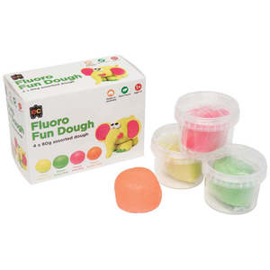 EC Fun Dough Fluoro Set 4 X 80gm