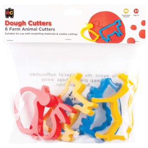 Reduce Stress: EC Dough Cutters Farm Animals Set of 6