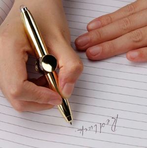 Luxury Golden Fidget spinner - Gyro Pen, LED light, Pen & Rotating Spinning