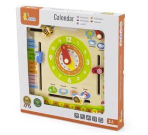 Tactile Learning: Wooden Clock Calendar with Seasons (Viga)