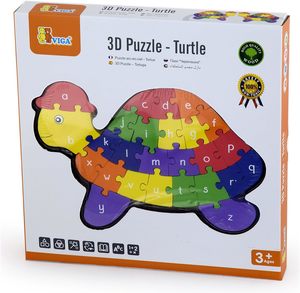 Tactile Learning: 3D Wooden Puzzle Turtle (Viga)