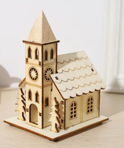 Christmas Collection: Mini LED Light Wooden Church - why not decorate it!