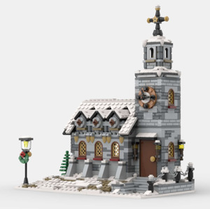 Christmas Collection: Christmas Winter Church Set 1074pcs - Build Your Own Xmas