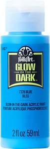 Glow In Dark: Folk Art Glow-In-The-Dark Acrylic Paint 59ml - Blue