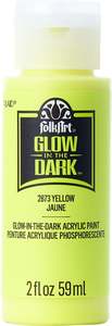 Folk Art Glow-In-The-Dark Acrylic Paint 59ml - Yellow