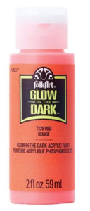 Folk Art Glow-In-The-Dark Acrylic Paint 59ml - Red