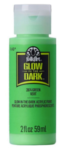 Folk Art Glow-In-The-Dark Acrylic Paint 59ml - Green
