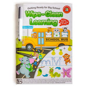 At Home Learning Aids: Wipe Clean Learning Book Get Ready Big School W/Marker