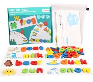 Spelling Game Education/Learning - with Wooden Alphabet