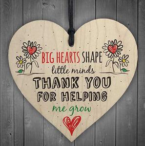 "Big Hearts Shape Little Minds" Wooden Gift Plaque