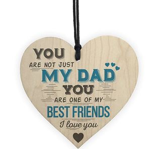 Wooden Gift Tab: Dad Best Friend Ever Gift Plaque
