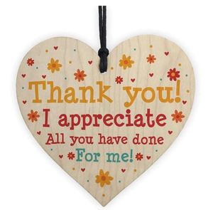 Wooden Gift Tab: Thank You Wooden Gift Plaque