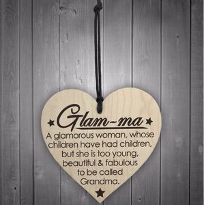 Glam-Ma Fabulous Grandma Wooden Gift Plaque