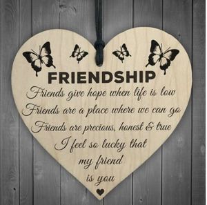 Wooden Gift Tab: Friendship Wooden Gift Plaque