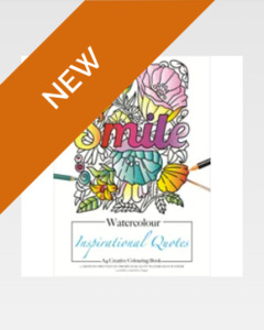 New Just Arrived: Jasart Watercolour Colouring Book A4 Quotes