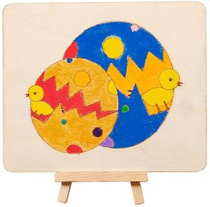 Wooden Board: Eggs with Chicks Wooden Board Painting
