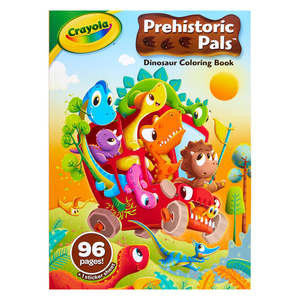 Crayola Prehistoric Pals Coloring Book With Stickers 96 Pages