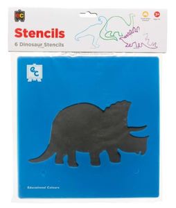 Dinosaurs: Stencil Set - Large Dino Set Of 6 (EC)