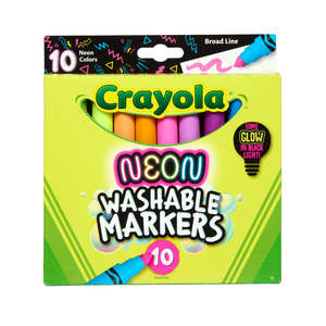 Marker Pens: Crayola Neon Markers Broadline 10Pk