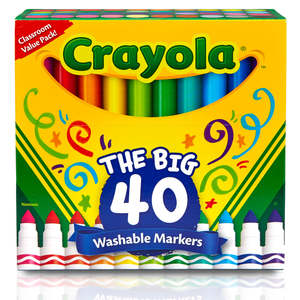 Crayola Washable Broadline Markers: The Big 40 40Pk
