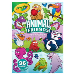 Marker Pens: Crayola Animal Friends Coloring Book With Stickers 96 Pages