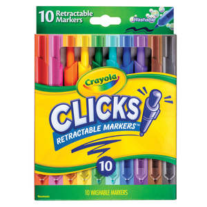 Marker Pens: Crayola Clicks Retractable Markers 10Pk